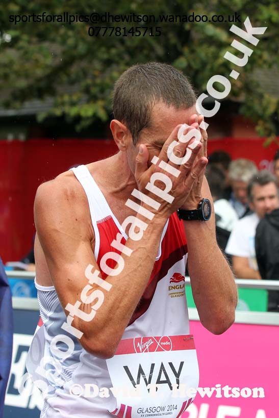 Steven Way (England) in the mens Commonwealth Games Marathon, Glasgow. Photo: David T. Hewitson/Sports for All Pics
